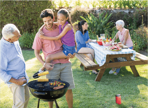 アウトドアのシーン