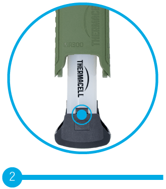 ブタンガスカートリッジからガスが供給