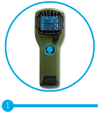 本体真ん中のスイッチをスライド